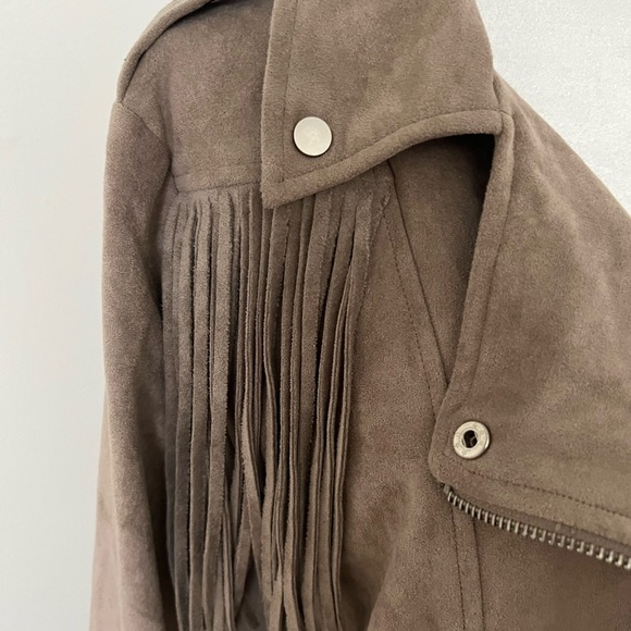 MOON RIVER by Anthropologie | Tan Suede Fringe Cowgirl Jacket - Picture 5 of 14